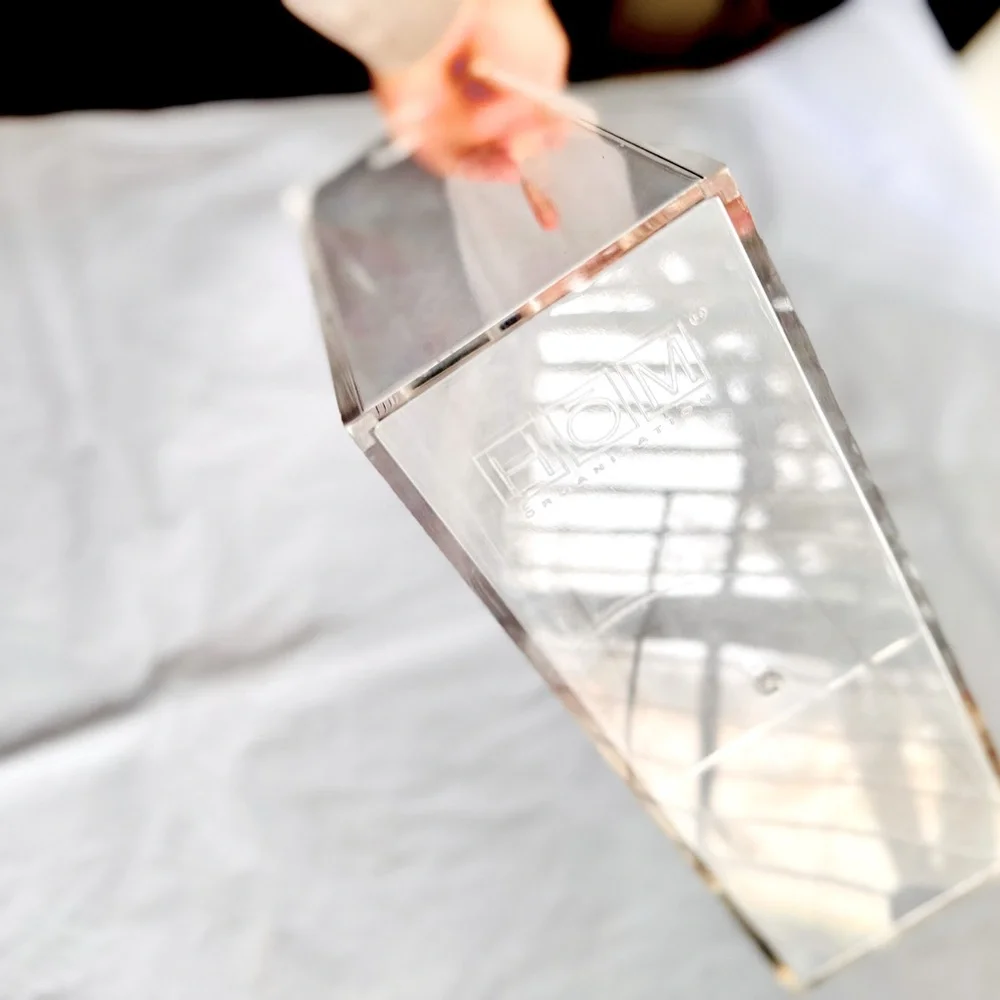 HOM Organization Clear Resin Acrylic Magazine File Holder
